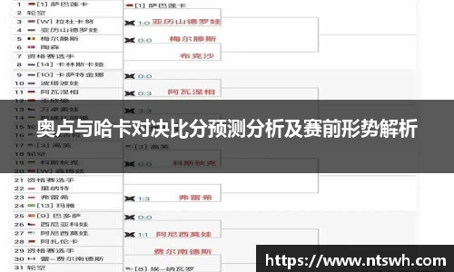 奥卢与哈卡对决比分预测分析及赛前形势解析